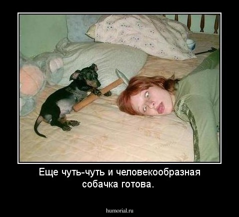 Еще чуть-чуть и человекообразная собачка готова.