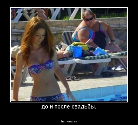 до и после свадьбы.