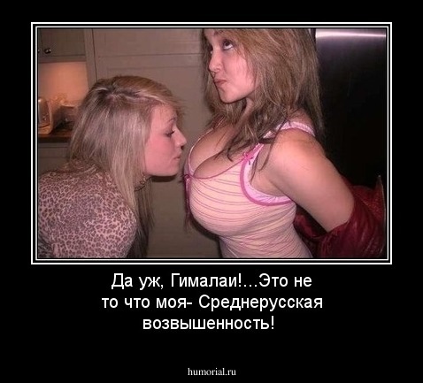 Да уж, Гималаи!...Это не то что моя- Среднерусская возвышенность!