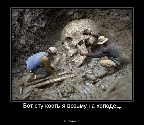 Вот эту кость я возьму на холодец.