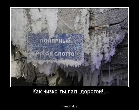 -Как низко ты пал, дорогой!...