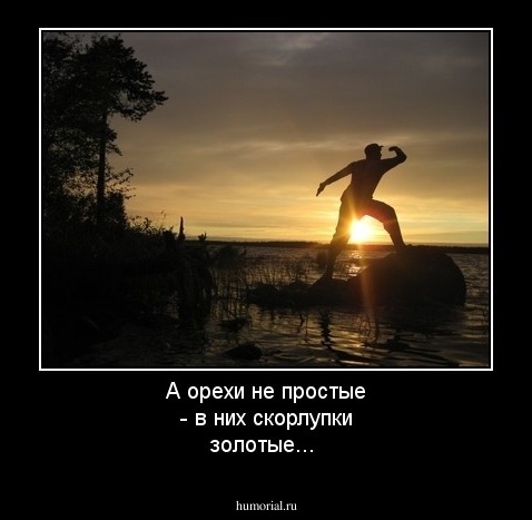 А орехи не простые - в них скорлупки золотые...