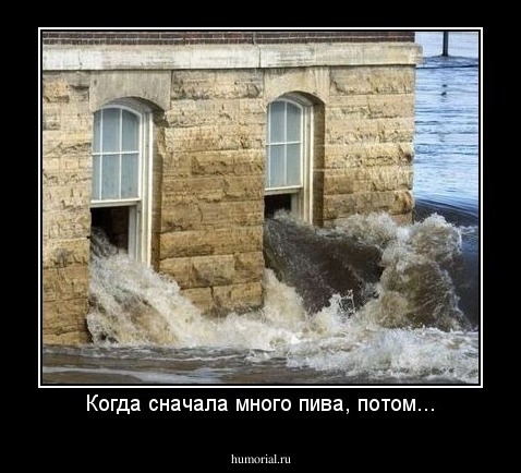 Когда сначала много пива, потом...