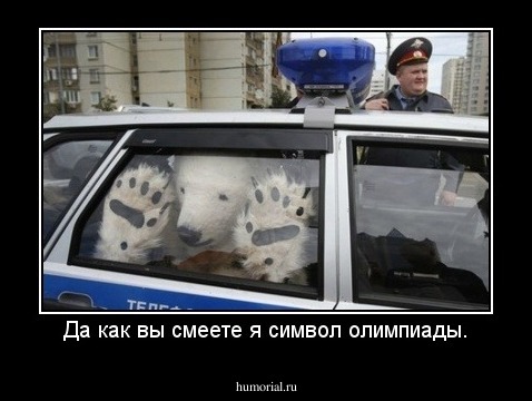 Да как вы смеете я символ олимпиады.