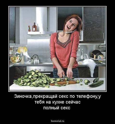 Зиночка,прекращай секс по телефону,у тебя на кухне сейчас полный секс
