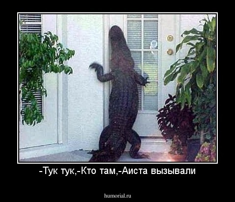 -Тук тук,-Кто там,-Аиста вызывали