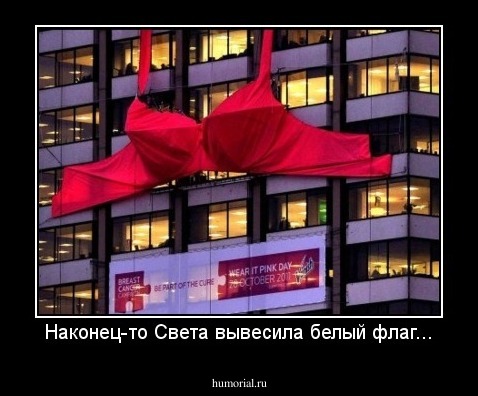 Наконец-то Света вывесила белый флаг...