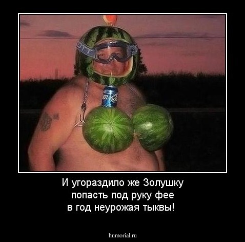 И угораздило же Золушку попасть под руку фее в год неурожая тыквы!