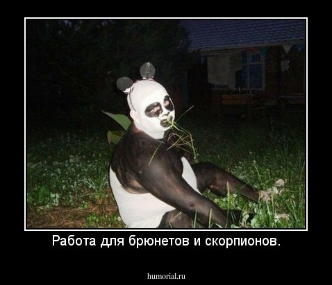 Работа для брюнетов и скорпионов.