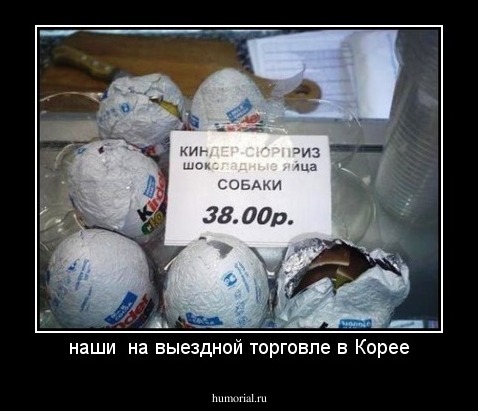 наши  на выездной торговле в Корее