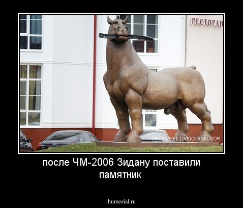 после ЧМ-2006 Зидану поставили памятник