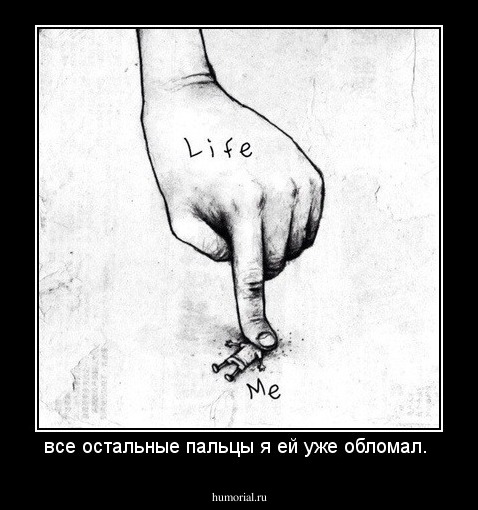 все остальные пальцы я ей уже обломал. 