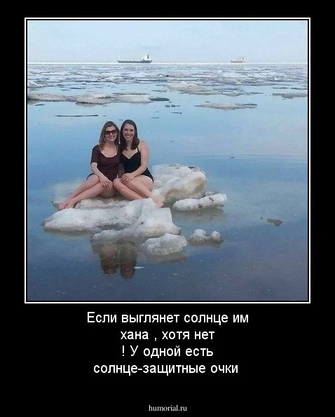 Если выглянет солнце им хана ,  хотя нет ! У одной есть солнце-защитные очки 