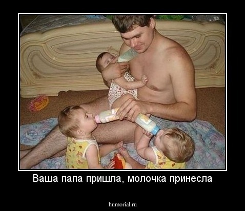 Ваша папа пришла, молочка принесла