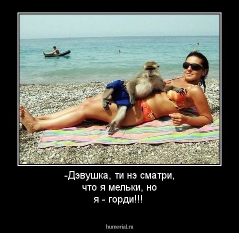 -Дэвушка, ти нэ сматри, что я мельки, но я - горди!!!