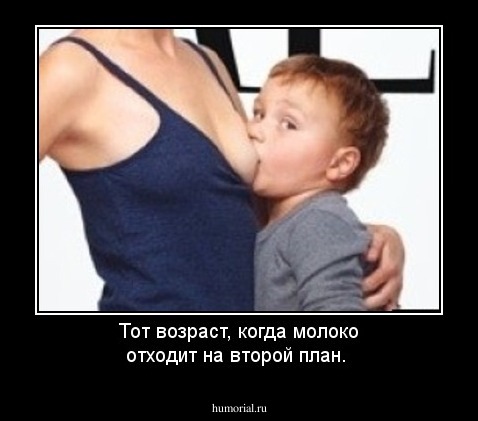 Тот возраст, когда молоко отходит на второй план.