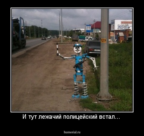 И тут лежачий полицейский встал... 