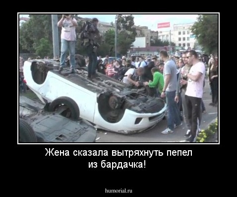 Жена сказала вытряхнуть пепел из бардачка!