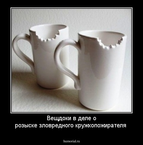 Вещдоки в деле о розыске зловредного кружкопожирателя