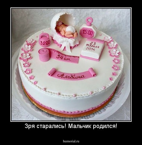 Зря старались! Мальчик родился!