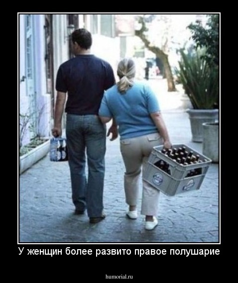 У женщин более развито правое полушарие