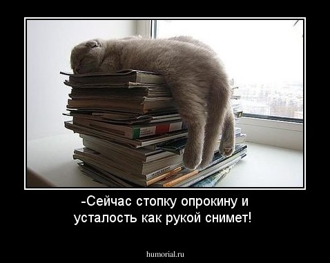 -Сейчас стопку опрокину и усталость как рукой снимет!