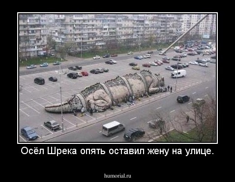 Осёл Шрека опять оставил жену на улице.