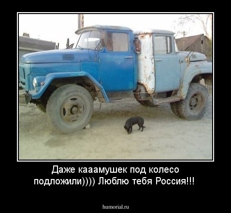 Даже кааамушек под колесо подложили)))) Люблю тебя Россия!!!
