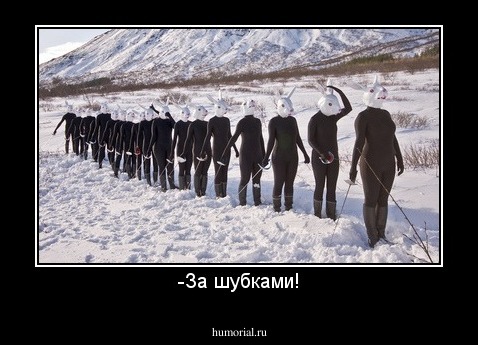 -За шубками!