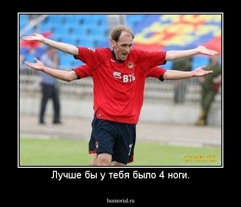 Лучше бы у тебя было 4 ноги.