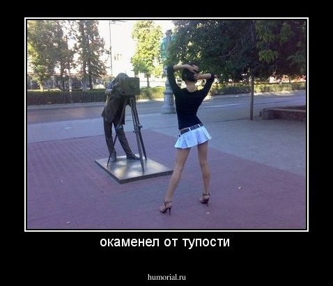 окаменел от тупости 