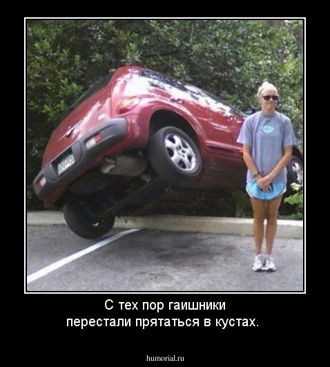 С тех пор гаишники перестали прятаться в кустах.
