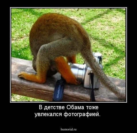 В детстве Обама тоже  увлекался фотографией.