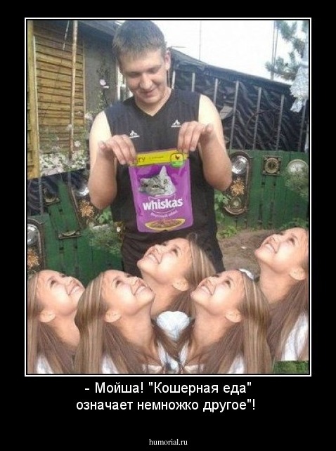 - Мойша! "Кошерная еда" означает немножко другое"!