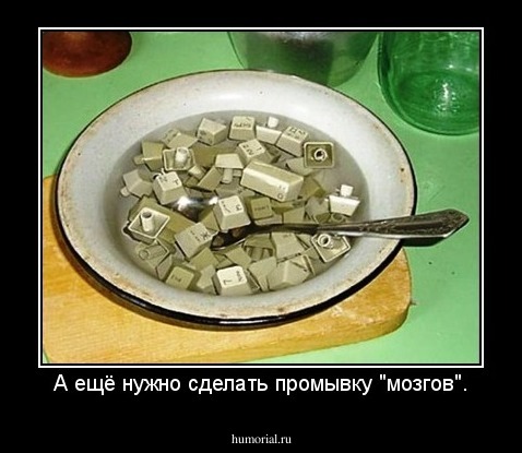 А ещё нужно сделать промывку "мозгов".