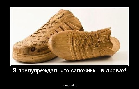 Я предупреждал, что сапожник - в дровах!