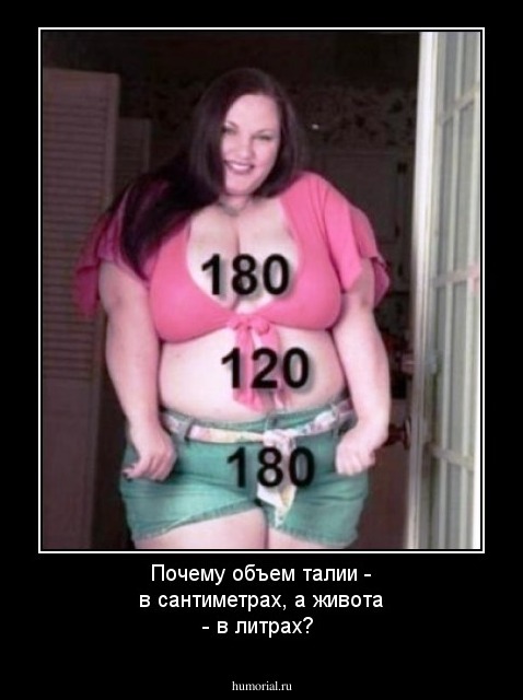 Почему объем талии - в сантиметрах, а живота - в литрах?