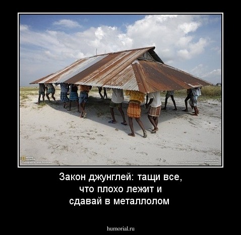 Закон джунглей: тащи все, что плохо лежит и сдавай в металлолом