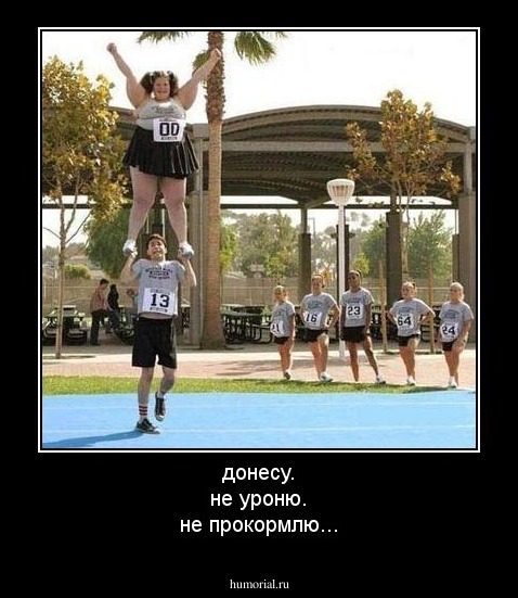 донесу.
не уроню.
не прокормлю...