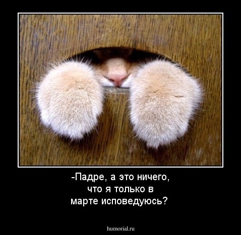 -Падре, а это ничего, что я только в марте исповедуюсь?