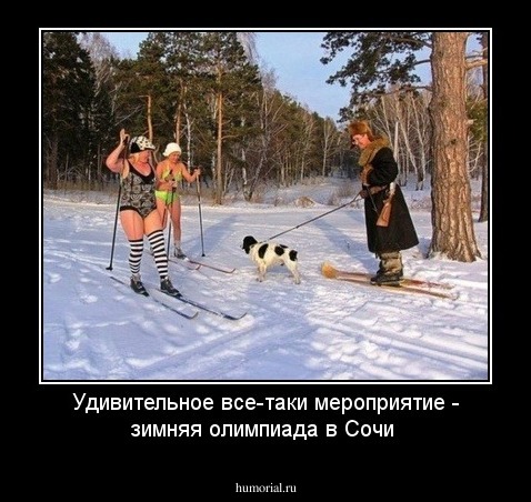 Удивительное все-таки мероприятие - зимняя олимпиада в Сочи