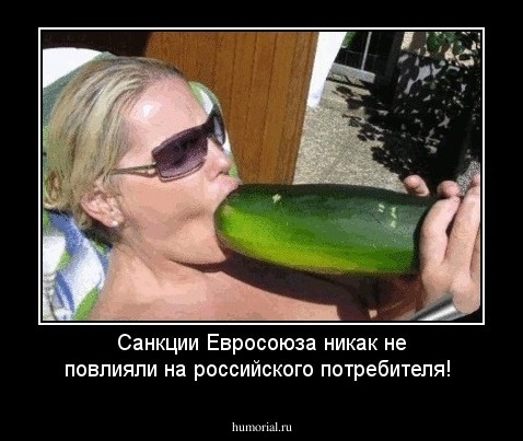 Санкции Евросоюза  никак не повлияли на российского  потребителя! 
