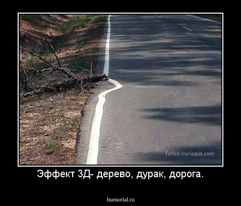 Эффект 3Д- дерево, дурак, дорога.