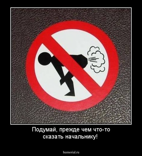 Подумай, прежде чем что-то сказать начальнику!
