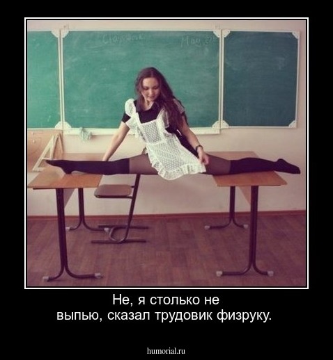 Не, я столько не выпью, сказал трудовик физруку.