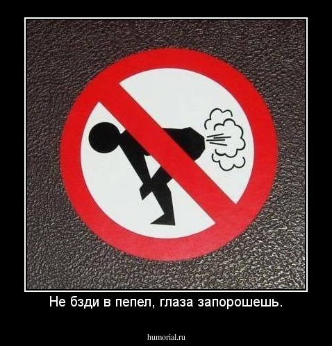 Не бзди в пепел, глаза запорошешь.