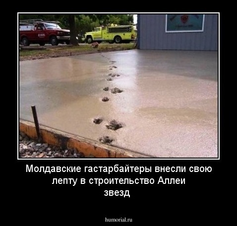 Молдавские гастарбайтеры внесли свою лепту в  строительство Аллеи звезд
