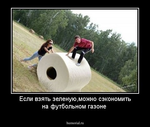 Если взять зеленую,можно сэкономить на футбольном газоне