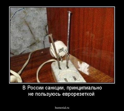 В России санкции, принципиально не пользуюсь еврорезеткой