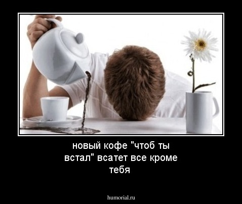 новый кофе "чтоб ты встал" всатет все кроме тебя